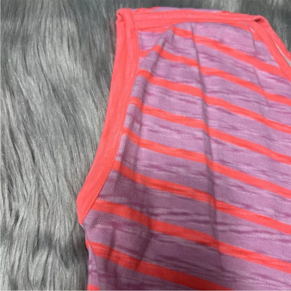Cat & Jack Pink Neon Striped Dress Large 10/12